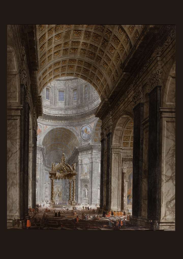 View of the interior of the Basilica of St. Peter's, Rome